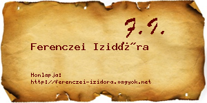 Ferenczei Izidóra névjegykártya